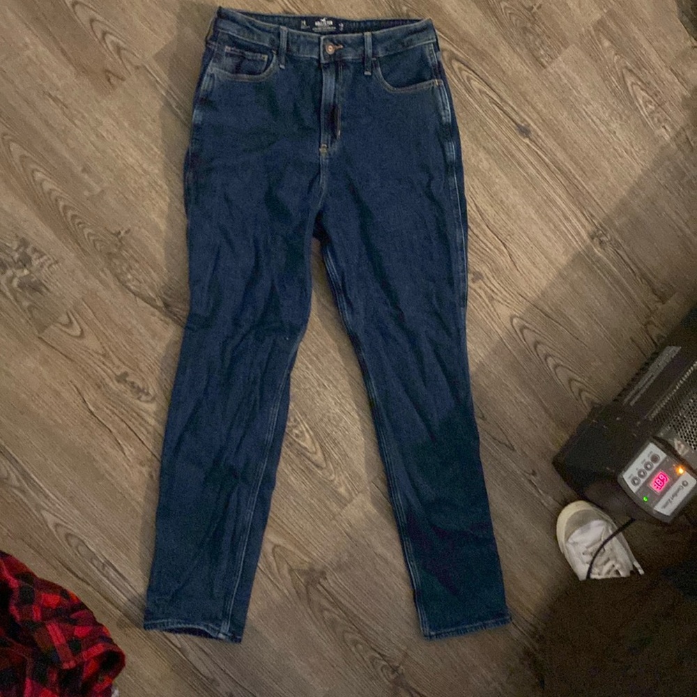 Dark wash mom jeans